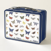 キュートモダンな蝶 メタルランチボックス (裏面)