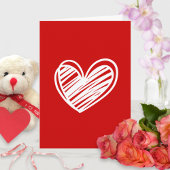 キュートモダンアニバーサリー赤いハートバレンティンデー カード