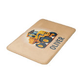 キュートモダンイエロー建築トラック バスマット (アングル)