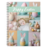 キュートモダンイースターコラージュPastelスクラップブック写真 ノートブック (正面)