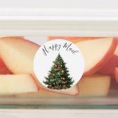 キュートモダンウォーター色クリスマスツリー願いラベル ラベル (貼付)