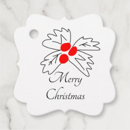 キュートモダンクリスマスベルパーティーギフトラベル フェイバータグ