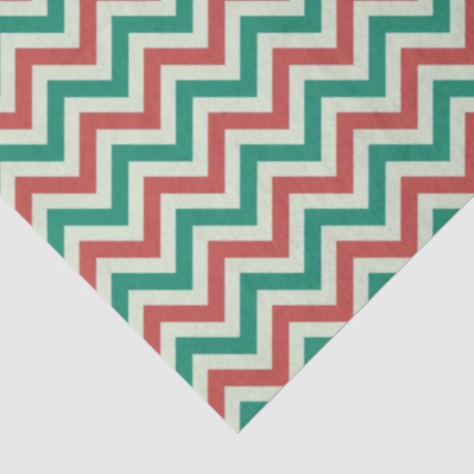 キュートモダングリーンレッドジグザグクリスマスストライプクリスマス 薄葉紙 (詳細)