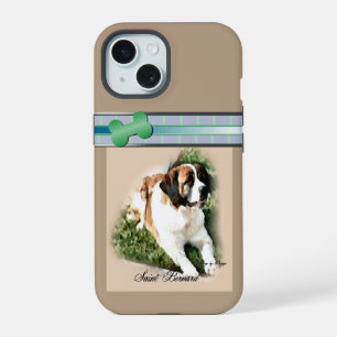 キュートモダンサンベルナルドッグアート iPhone 15ケース