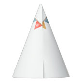 キュートモダンサーカスカーニバルフィエスタファースト誕生日 パーティーハット (裏面)