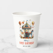 キュートモダンサーカスカーニバルフェスティバル1st誕生日 紙コップ (裏面)