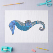 キュートモダンシーホーススケッチ航海の子供部屋DIY 薄葉紙 (クラフト)