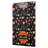 キュートモダンスポーツチャンピオンカスタムキッズブラック クリップボード (左)