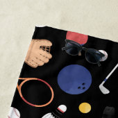 キュートモダンスポーツチャンピオンカスタムキッズブラック ビーチタオル (インサイチュ)