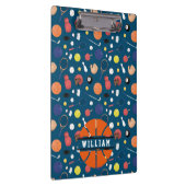 キュートモダンスポーツチャンピオンパーソナライズされたキッズブルー クリップボード (右)