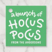 キュートモダンタイポグラフィフカスポカスハロウィーン フェイバータグ (正面)