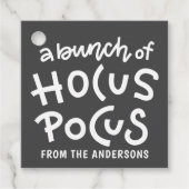 キュートモダンタイポグラフィフカスポカスハロウィーン フェイバータグ (正面)