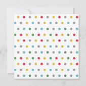 キュートモダンドカラフルット男女兼用スクエア 招待状 (裏面)