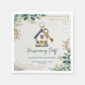 キュートモダンニューホーム引っ越し祝いパーティーパーティー スタンダードカクテルナプキン (正面)