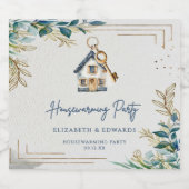 キュートモダンニューホーム引っ越し祝いパーティーパーティー スパークリングワインラベル (シングルラベル)