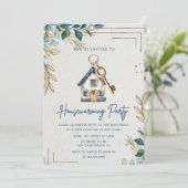 キュートモダンニューホーム引っ越し祝いパーティーパーティー 招待状 (スタンド正面)