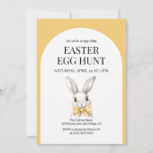 キュートモダンバニーイースターエッグ狩りラビットアーチ 招待状 (正面)