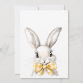 キュートモダンバニーイースターエッグ狩りラビットアーチ 招待状 (裏面)