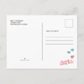 キュートモダンパーティーラマコーン誕生日 インビテーションポストカード (裏面)