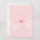 キュートモダンピンクボホレインボー誕生日 招待状 (裏面)