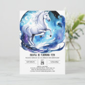 キュートモダンポニー誕生日 招待状 (スタンド正面)