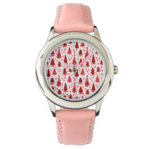 キュートモダンミニマルなクリスマスツリーフォレストレッド