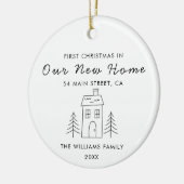 キュートモダンミニマル初めてのクリスマスニューホーム セラミックオーナメント (左)
