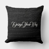 キュートモダンミニマル抽象芸術ダストブラックベッドルーム クッション (正面)