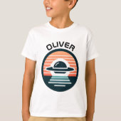 キュートモダンミニマルUFO at Sunset Tシャツ (正面)