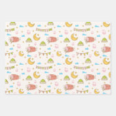 キュートモダンラカラフルマダーンEid Mubarakハッピーイード ラッピングペーパーシート (正面2)