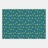 キュートモダンラカラフルマダーンEid Mubarakハッピーイード ラッピングペーパーシート (正面3)