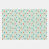 キュートモダンラカラフルマダーンEid Mubarakハッピーイード ラッピングペーパーシート (正面2)