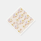 キュートモダンワイルドワンサファリアニマルズ誕生日 スタンダードカクテルナプキン (角)
