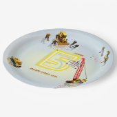 キュートモダン建築トラックテーマ紙プレート ペーパープレート (アングル)