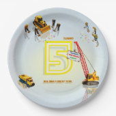 キュートモダン建築トラックテーマ紙プレート ペーパープレート (正面)