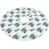 キュートモダン素朴なクリスマスツリー ブラッシュドポリエステルツリースカート (アングル)