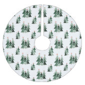 キュートモダン素朴なクリスマスツリー ブラッシュドポリエステルツリースカート (正面)