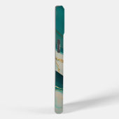 キュートモノグラムアクア金ゴールドフルードアートマーブルエステティック Case-Mate iPhoneケース (裏面 / 右)