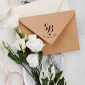 キュートモノグラムハート結婚&ズ日付 セルフインキングスタンプ