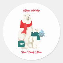 キュートモノグラムフェスティバルクリスマスポーラーベアーズ