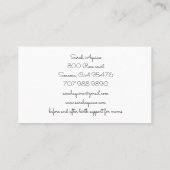 キュートモノグラムフローラドゥラ助産師誕生コーチ 名刺 (裏面)