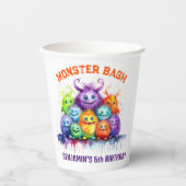 キュートモンスターズ子供の誕生日パーティー紙カップ 紙コップ (正面)