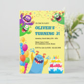 キュートモンスターズ子供の誕生日パーティー 招待状 (スタンド正面)