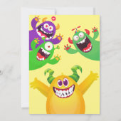 キュートモンスターズ子供の誕生日パーティー 招待状 (裏面)