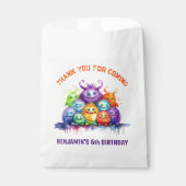 キュートモンスターズ子供の誕生日メッセージカード フェイバーバッグ (正面)