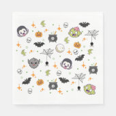 キュートモンスターテーマ紙ナプキンス スタンダードランチョンナプキン (正面)