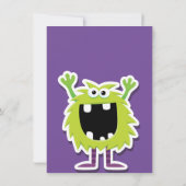 キュートモンスターマッシュ子供の誕生日パーティー 招待状 (裏面)