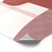 キュートモンステラプラントフレームボヘミアンデザイン ポスター (角)