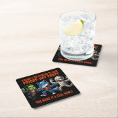 キュートモンテリフィックファライトデイハローウィンパーティ スクエアペーパーコースター (インサイチュ)