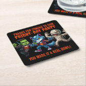 キュートモンテリフィックファライトデイハローウィンパーティ スクエアペーパーコースター (アングル)